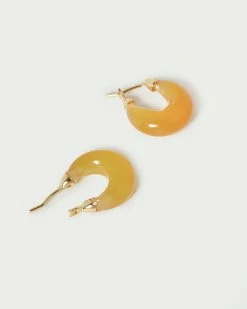 Loeffler Randall New Arrivals Anouk Yellow Agate Mini Hoop