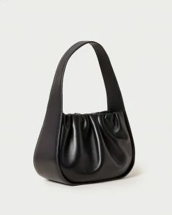 Loeffler Randall Aris Black Gathered Shoulder Bag New Arrivals
