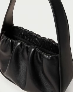 Loeffler Randall Aris Black Gathered Shoulder Bag New Arrivals