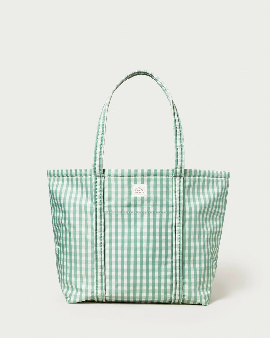 Loeffler Randall Avery Sage Gingham Weekender New Arrivals