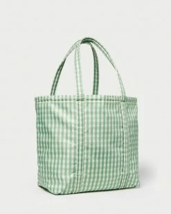 Loeffler Randall Avery Sage Gingham Weekender New Arrivals