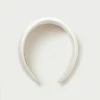 Loeffler Randall Bellamy Cream Satin Puffy Headband