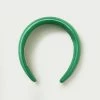 Loeffler Randall Bellamy Emerald Satin Puffy Headband