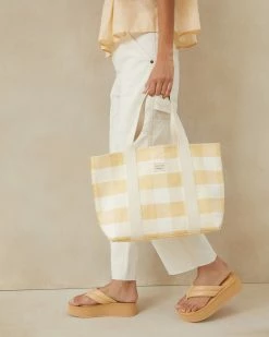 Loeffler Randall New Arrivals Bennett Hay Gingham Medium Tote