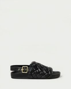 Loeffler Randall Benton Black Woven Footbed Sandal New Arrivals