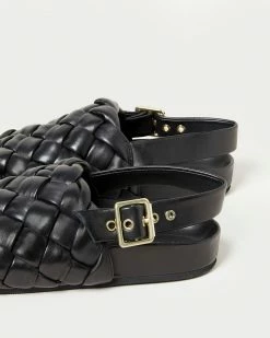 Loeffler Randall Benton Black Woven Footbed Sandal New Arrivals