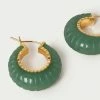 Loeffler Randall Bernadine Jade Scallop Stone Hoop
