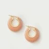 Loeffler Randall New Arrivals Bernadine Pink Scallop Stone Hoop
