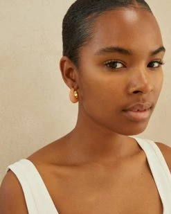 Loeffler Randall New Arrivals Bernadine Pink Scallop Stone Hoop