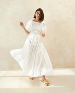 Loeffler Randall Berthe White Puff Sleeve Dress New Arrivals