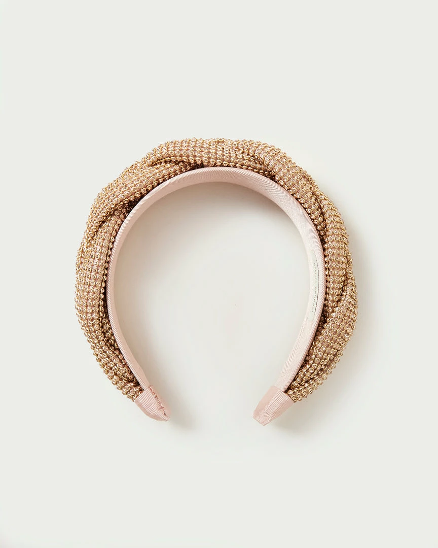 Loeffler Randall Bijou Peach Diamanté Braided Headband New Arrivals
