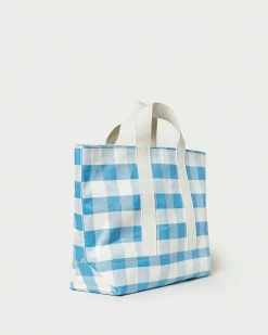 Loeffler Randall New Arrivals Bodie Blue Gingham Oversized Tote
