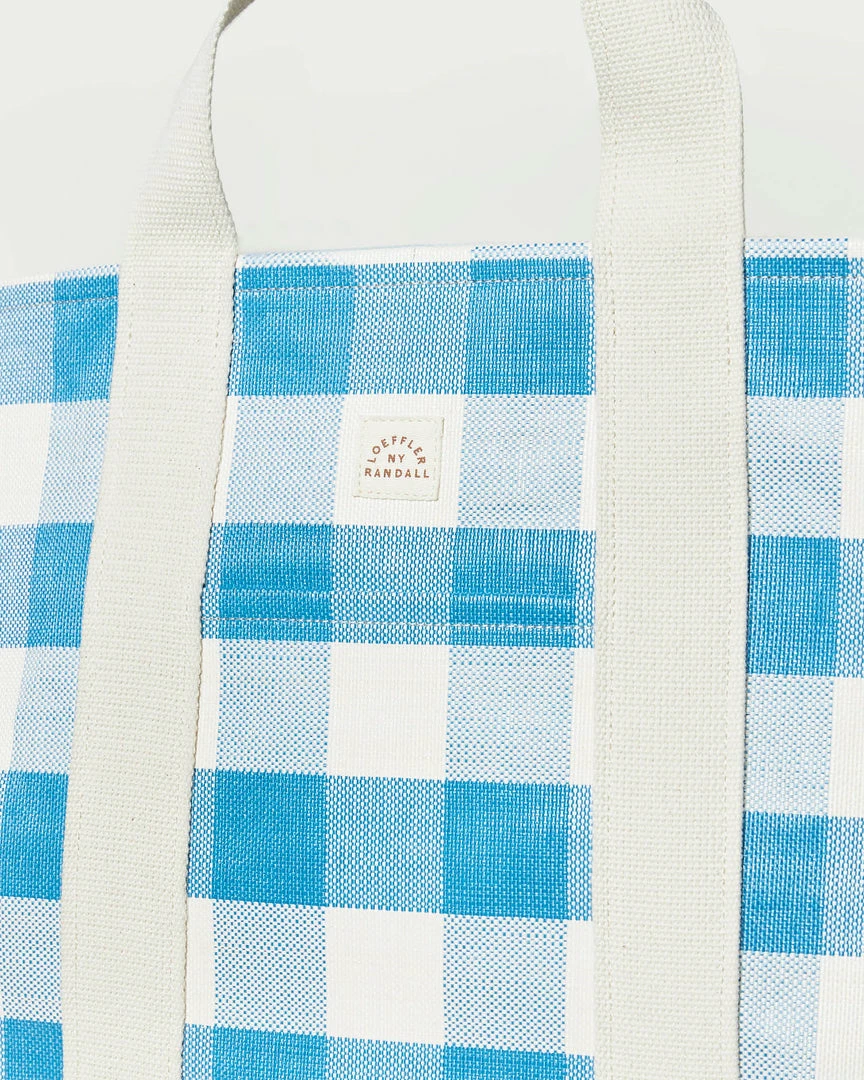 Loeffler Randall New Arrivals Bodie Blue Gingham Oversized Tote