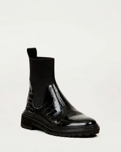 Loeffler Randall Bridget Black Chelsea Combat Boot Footwear