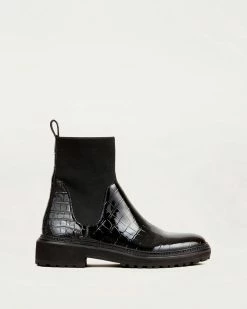Loeffler Randall Bridget Black Chelsea Combat Boot Footwear