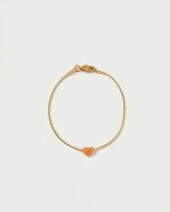 Loeffler Randall Calli Pink Stone Heart Bracelet New Arrivals