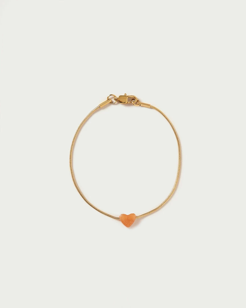 Loeffler Randall Calli Pink Stone Heart Bracelet New Arrivals