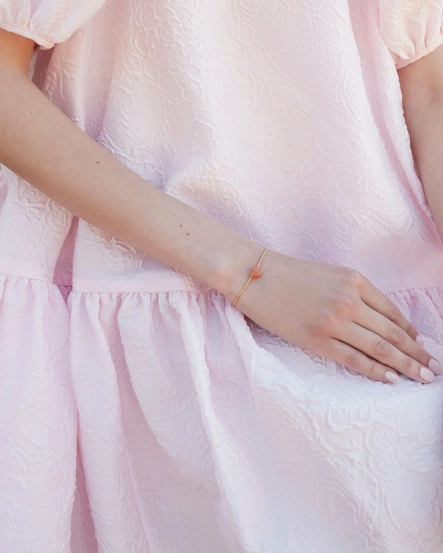 Loeffler Randall Calli Pink Stone Heart Bracelet New Arrivals