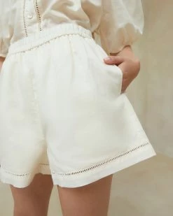 Loeffler Randall New Arrivals Callum Desert White Embroidered Short