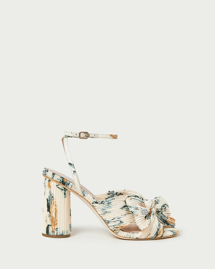 Loeffler Randall Camellia Nova Floral Bow Heel Pleats