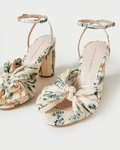 Loeffler Randall Camellia Nova Floral Bow Heel Pleats
