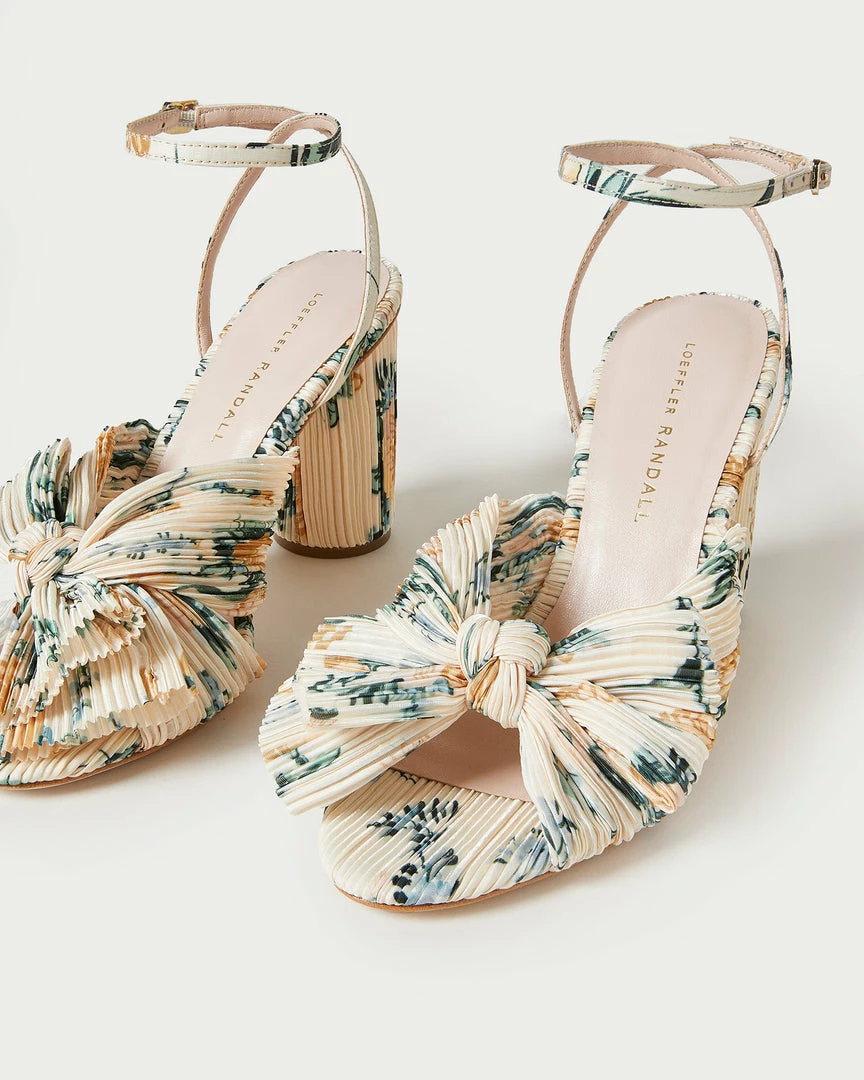 Loeffler Randall Camellia Nova Floral Bow Heel Pleats