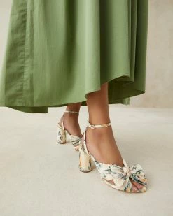 Loeffler Randall Camellia Nova Floral Bow Heel Pleats