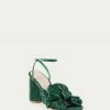 Loeffler Randall Pleats Camellia Bow Heel Emerald