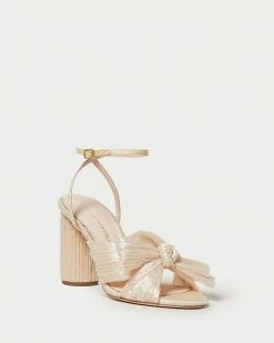 Loeffler Randall Camellia Almond Pleated Bow Heel Pleats