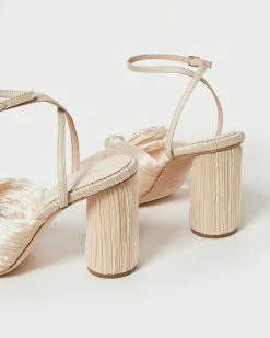 Loeffler Randall Camellia Almond Pleated Bow Heel Pleats
