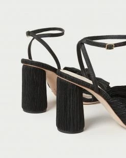 Loeffler Randall Pleats Camellia Black Pleated Bow Heel