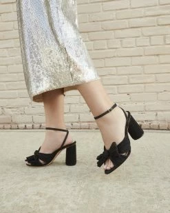 Loeffler Randall Pleats Camellia Black Pleated Bow Heel