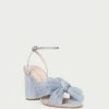 Loeffler Randall Pleats Camellia Blue Pleated Bow Heel