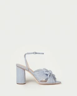 Loeffler Randall Pleats Camellia Blue Pleated Bow Heel