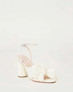 Loeffler Randall Pleats Camellia Pearl Pleated Bow Heel