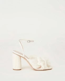 Loeffler Randall Pleats Camellia Pearl Pleated Bow Heel