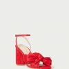 Loeffler Randall Camellia Red Pleated Bow Heel