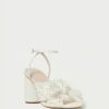 Loeffler Randall Camellia Pearl Rhinestone Bow Heel Pleats