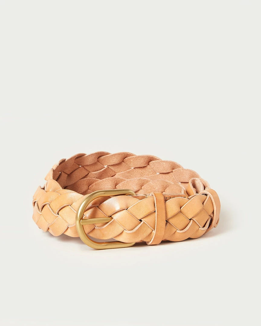 Loeffler Randall New Arrivals Carson Honey Braided Leather Belt