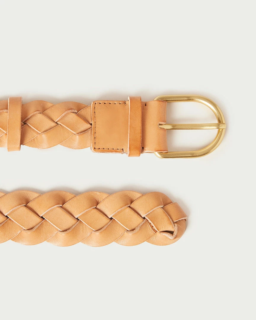 Loeffler Randall New Arrivals Carson Honey Braided Leather Belt