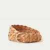 Loeffler Randall Carson Timber Braided Leather Belt Accessories