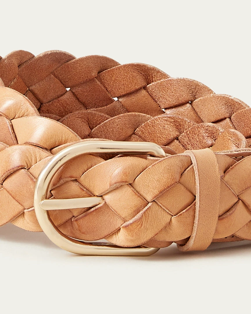 Loeffler Randall Carson Timber Braided Leather Belt Accessories