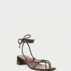Loeffler Randall Coby Chocolate Ankle Wrap Heel