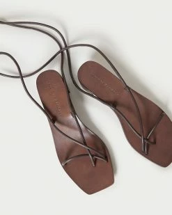 Loeffler Randall Coby Chocolate Ankle Wrap Heel