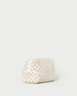 Loeffler Randall Colton Camel Gingham Cosmetic Pouch