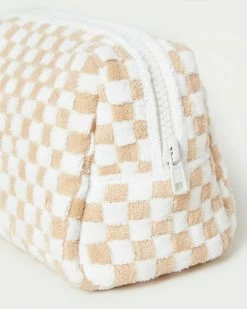 Loeffler Randall Colton Camel Gingham Cosmetic Pouch