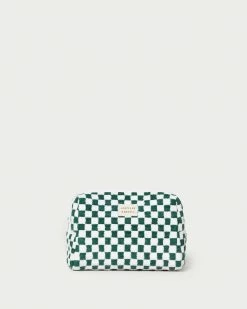 Loeffler Randall Colton Green Gingham Cosmetic Pouch New Arrivals