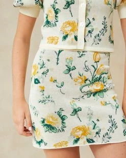Loeffler Randall Connie Floral Jacquard Mini Skirt