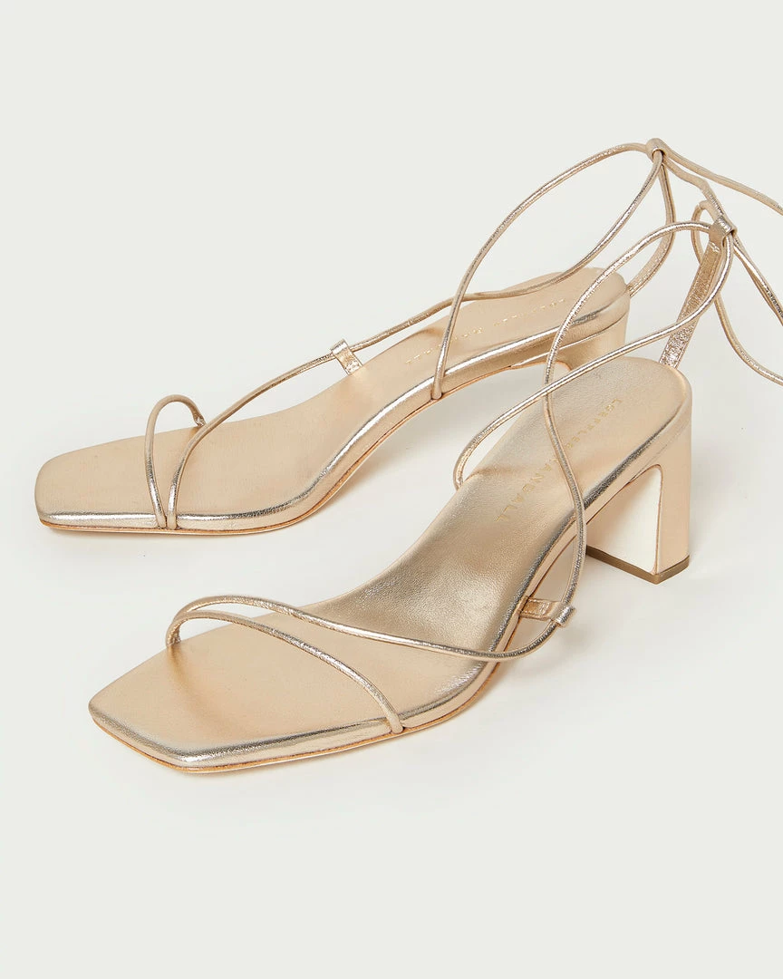 Loeffler Randall Cosette Champagne Ankle Wrap Heel