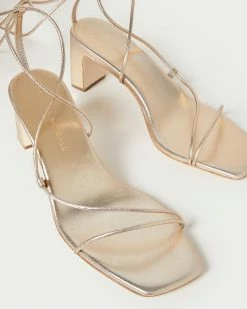 Loeffler Randall Cosette Champagne Ankle Wrap Heel